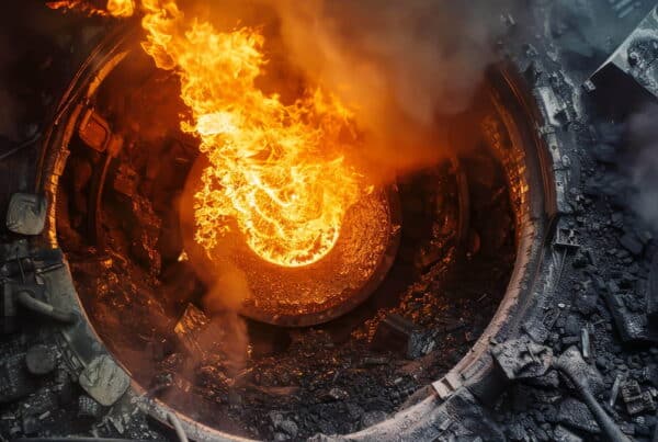 Wood Burning in an Open Pit